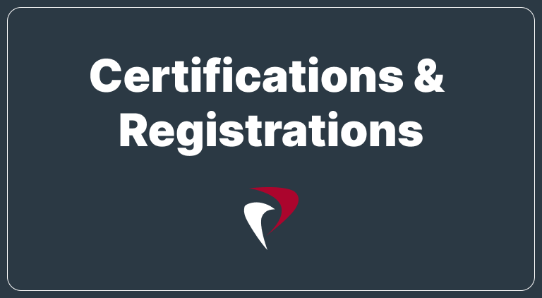 Certifications & Registrations Provice